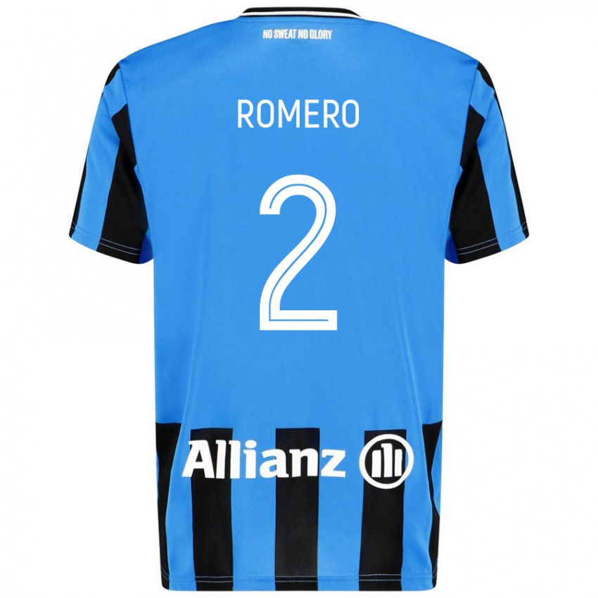 Gyermek Zaid Romero #2 Égszínkék Fekete Hazai Jersey 2024/25 Mez Póló Ing