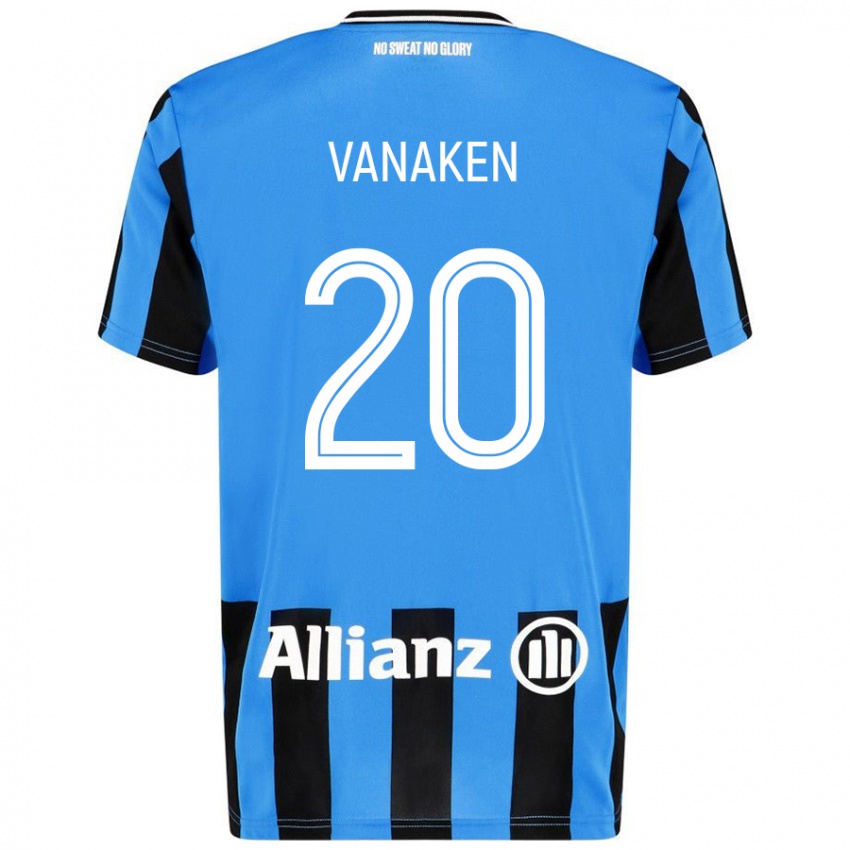 Gyermek Hans Vanaken #20 Égszínkék Fekete Hazai Jersey 2024/25 Mez Póló Ing