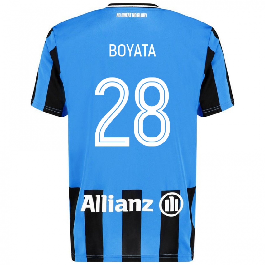 Gyermek Dedryck Boyata #28 Égszínkék Fekete Hazai Jersey 2024/25 Mez Póló Ing