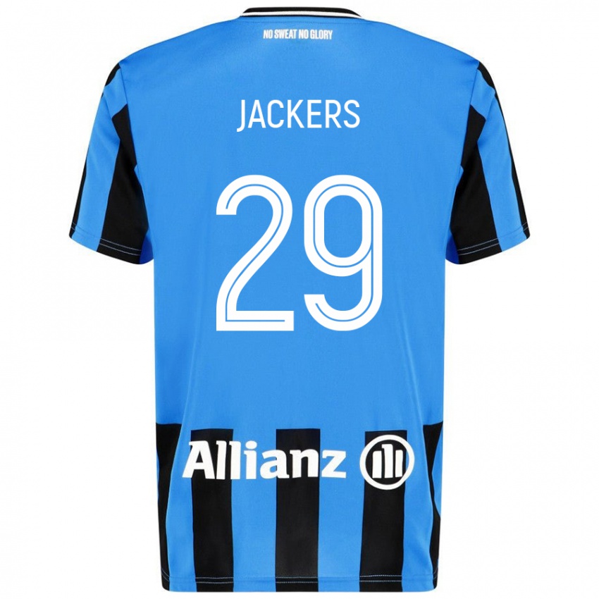 Gyermek Nordin Jackers #29 Égszínkék Fekete Hazai Jersey 2024/25 Mez Póló Ing