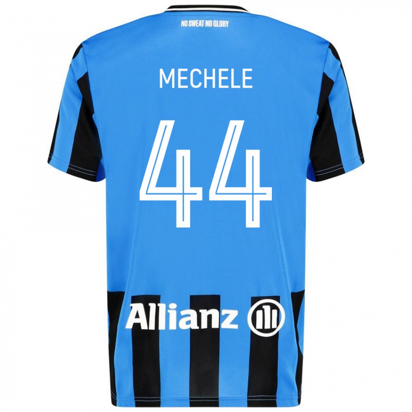 Gyermek Brandon Mechele #44 Égszínkék Fekete Hazai Jersey 2024/25 Mez Póló Ing