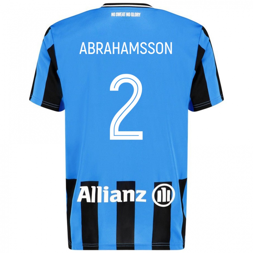 Gyermek Sejde Abrahamsson #2 Égszínkék Fekete Hazai Jersey 2024/25 Mez Póló Ing