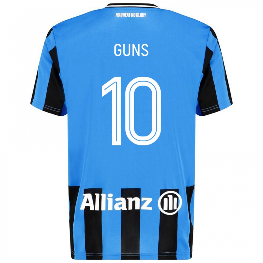 Gyermek Celien Guns #10 Égszínkék Fekete Hazai Jersey 2024/25 Mez Póló Ing