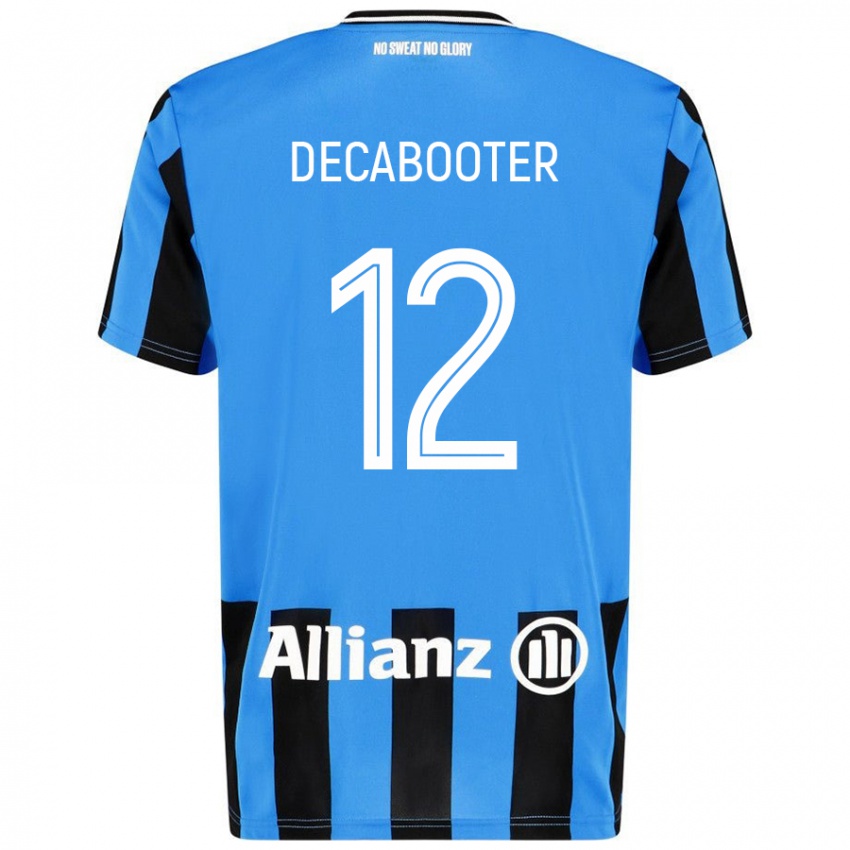 Gyermek Marith Decabooter #12 Égszínkék Fekete Hazai Jersey 2024/25 Mez Póló Ing