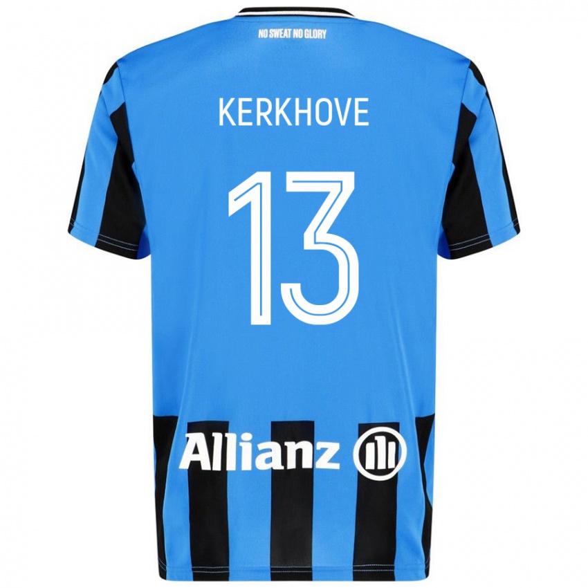 Gyermek Angel Kerkhove #13 Égszínkék Fekete Hazai Jersey 2024/25 Mez Póló Ing