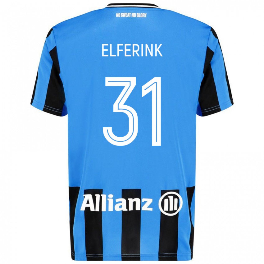 Gyermek Marie Elferink #31 Égszínkék Fekete Hazai Jersey 2024/25 Mez Póló Ing