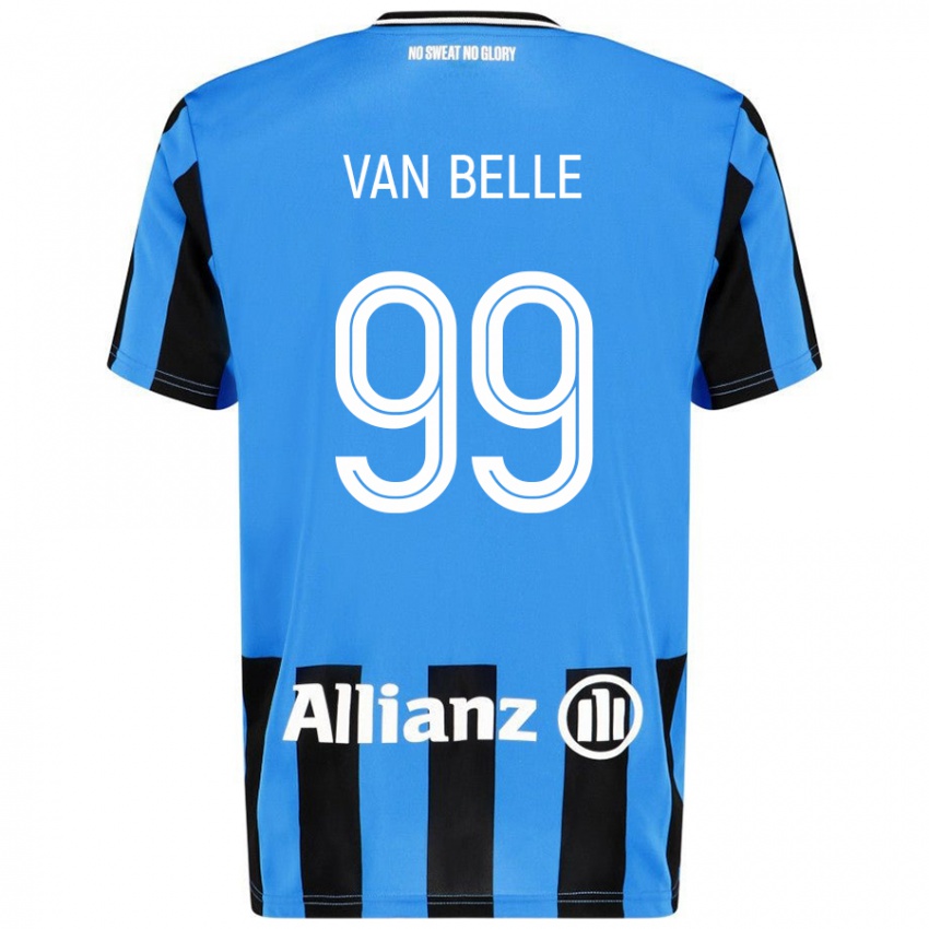 Gyermek Lyndsey Van Belle #99 Égszínkék Fekete Hazai Jersey 2024/25 Mez Póló Ing