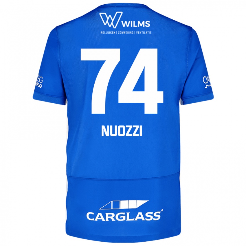 Gyermek Cédric Nuozzi #74 Kék Hazai Jersey 2024/25 Mez Póló Ing