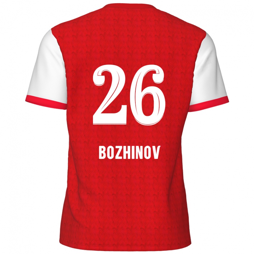 Gyermek Rosen Bozhinov #26 Piros Fehér Hazai Jersey 2024/25 Mez Póló Ing