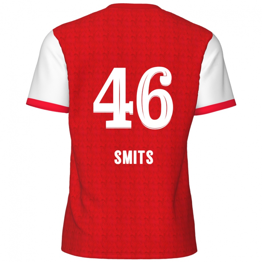 Gyermek Milan Smits #46 Piros Fehér Hazai Jersey 2024/25 Mez Póló Ing