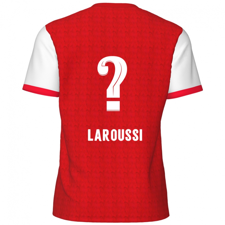 Gyermek Nizar Laroussi #0 Piros Fehér Hazai Jersey 2024/25 Mez Póló Ing