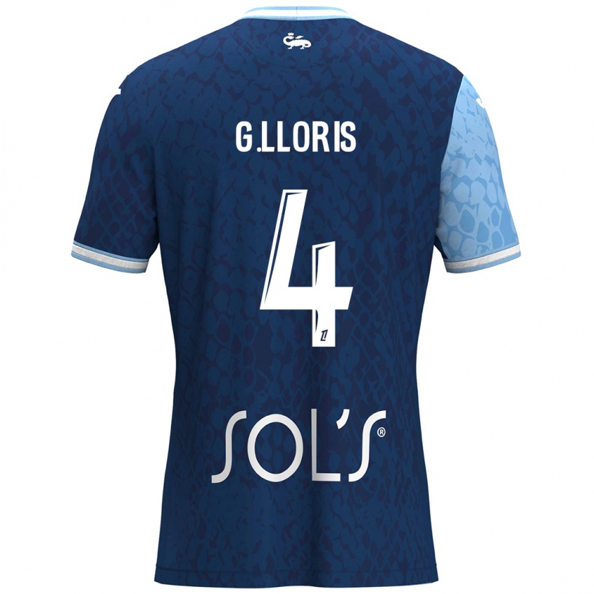 Gyermek Gautier Lloris #4 Égszínkék Sötétkék Hazai Jersey 2024/25 Mez Póló Ing