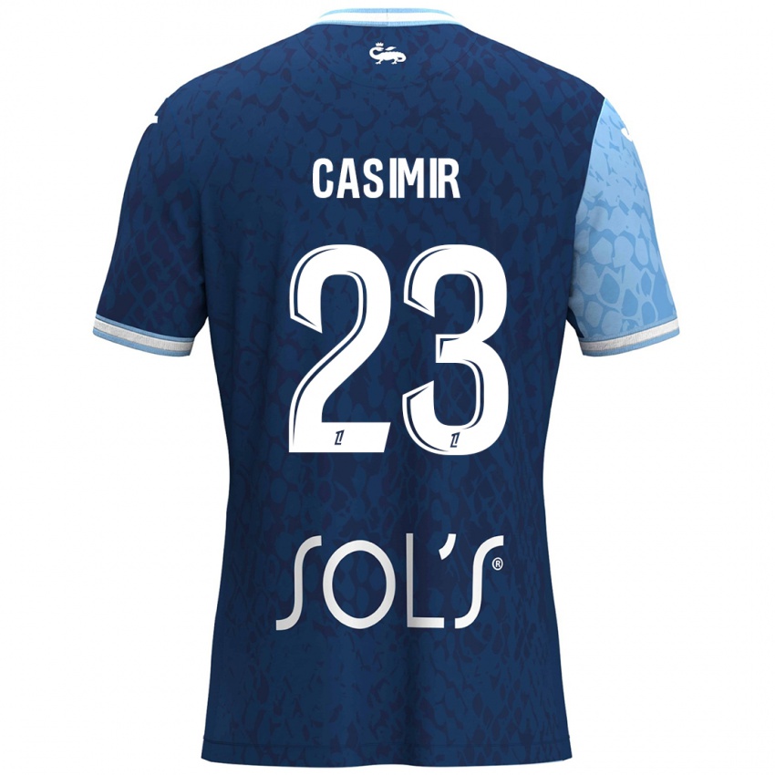 Gyermek Josué Casimir #23 Égszínkék Sötétkék Hazai Jersey 2024/25 Mez Póló Ing