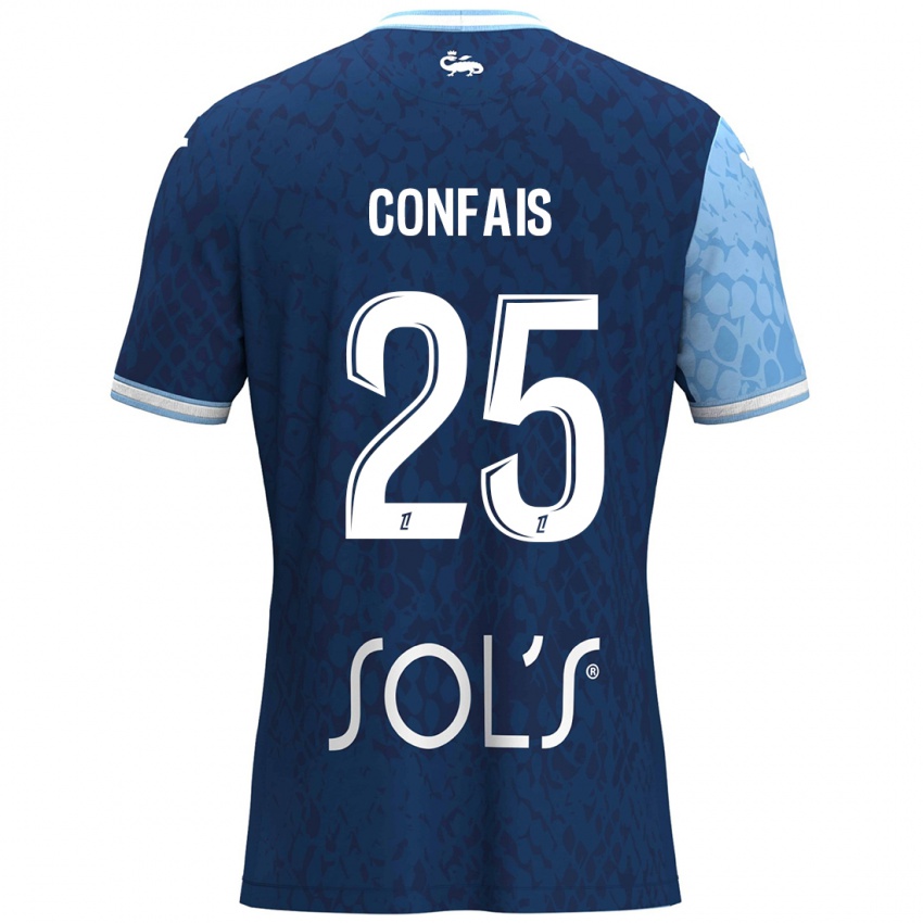 Gyermek Aloïs Confais #25 Égszínkék Sötétkék Hazai Jersey 2024/25 Mez Póló Ing