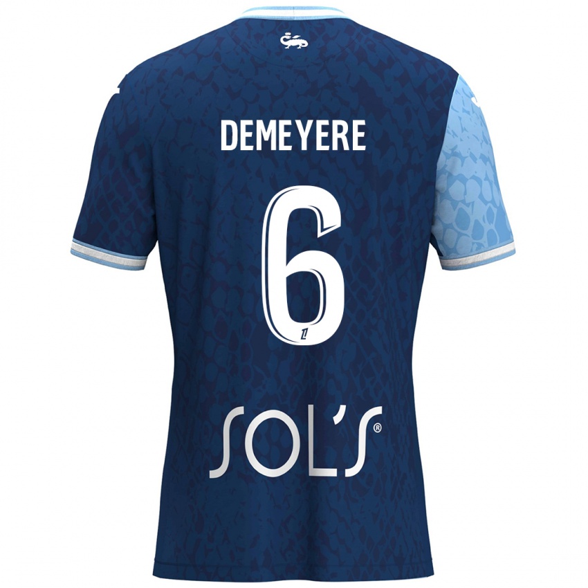 Gyermek Silke Demeyere #6 Égszínkék Sötétkék Hazai Jersey 2024/25 Mez Póló Ing