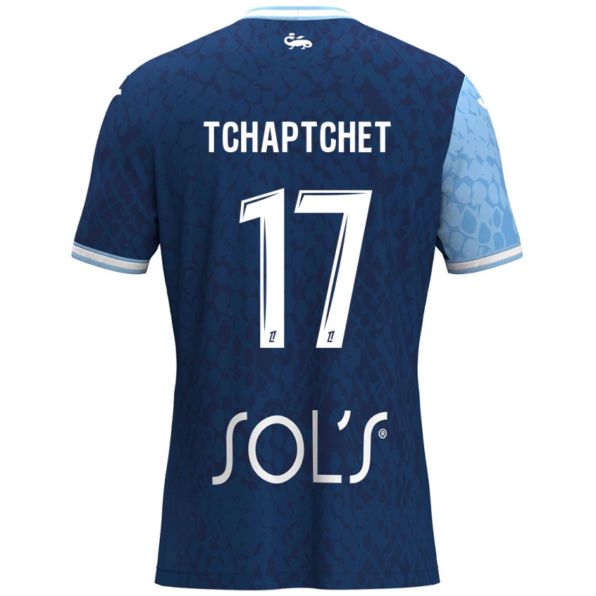 Gyermek Chanel Tchaptchet #17 Égszínkék Sötétkék Hazai Jersey 2024/25 Mez Póló Ing