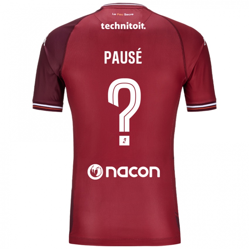 Gyermek Luca Pausé #0 Piros Granata Hazai Jersey 2024/25 Mez Póló Ing