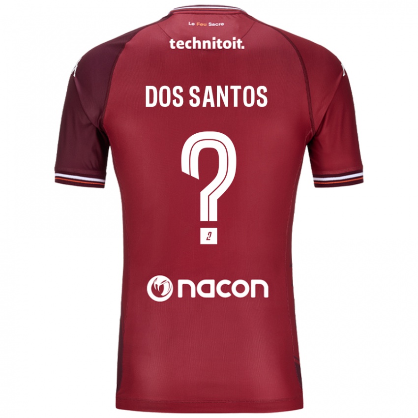 Gyermek Tahirys Dos Santos #0 Piros Granata Hazai Jersey 2024/25 Mez Póló Ing