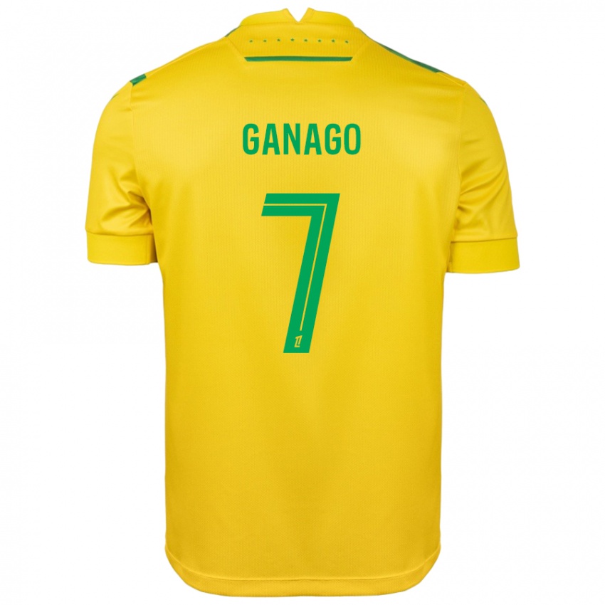 Gyermek Ignatius Ganago #7 Sárga Zöld Hazai Jersey 2024/25 Mez Póló Ing