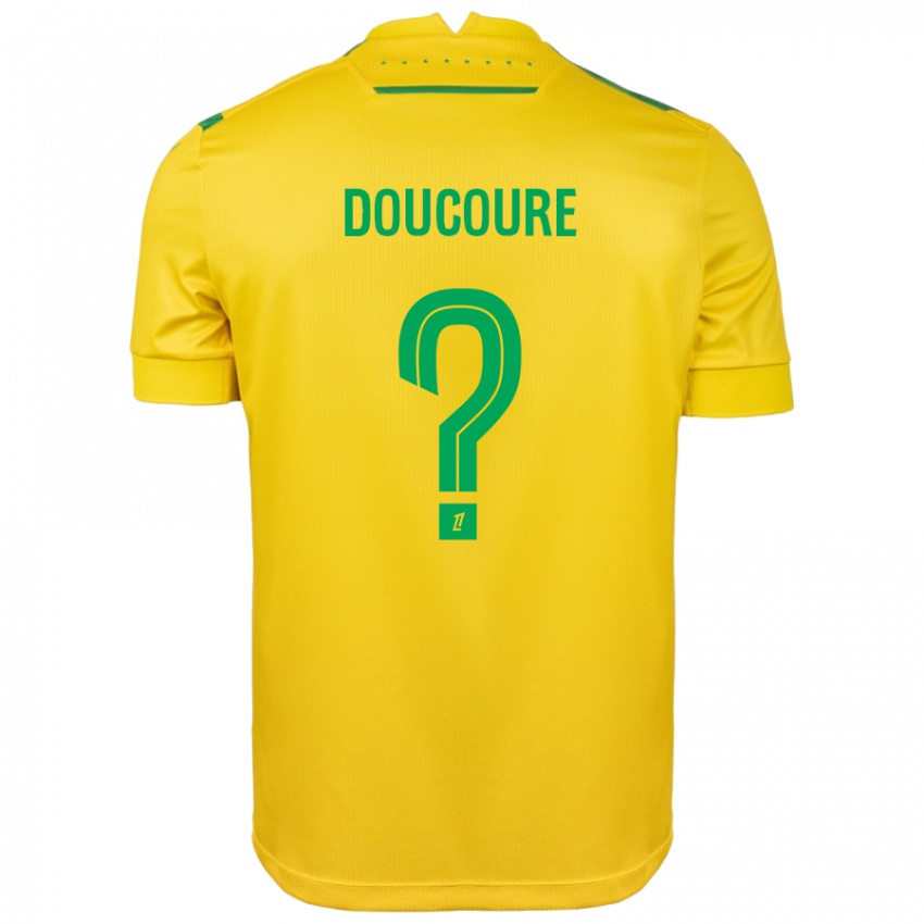 Gyermek Sekou Doucoure #0 Sárga Zöld Hazai Jersey 2024/25 Mez Póló Ing