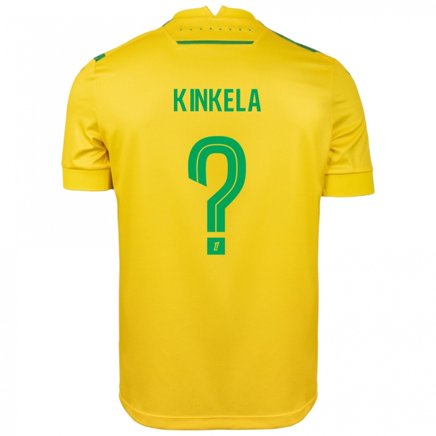 Gyermek Anthony Kinkela #0 Sárga Zöld Hazai Jersey 2024/25 Mez Póló Ing