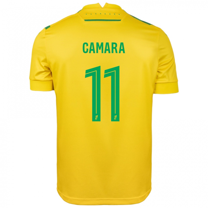 Gyermek Aboubacar Camara #11 Sárga Zöld Hazai Jersey 2024/25 Mez Póló Ing