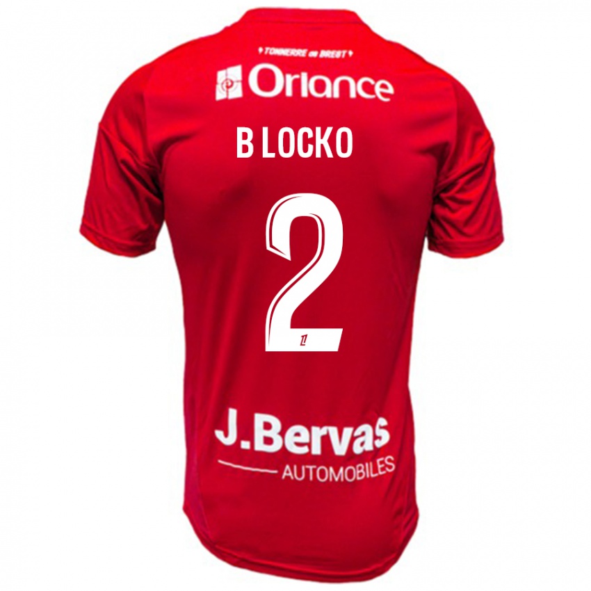 Gyermek Bradley Locko #2 Piros Fehér Hazai Jersey 2024/25 Mez Póló Ing