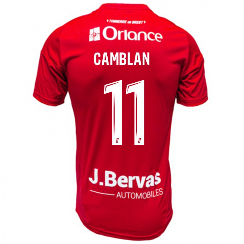 Gyermek Axel Camblan #11 Piros Fehér Hazai Jersey 2024/25 Mez Póló Ing