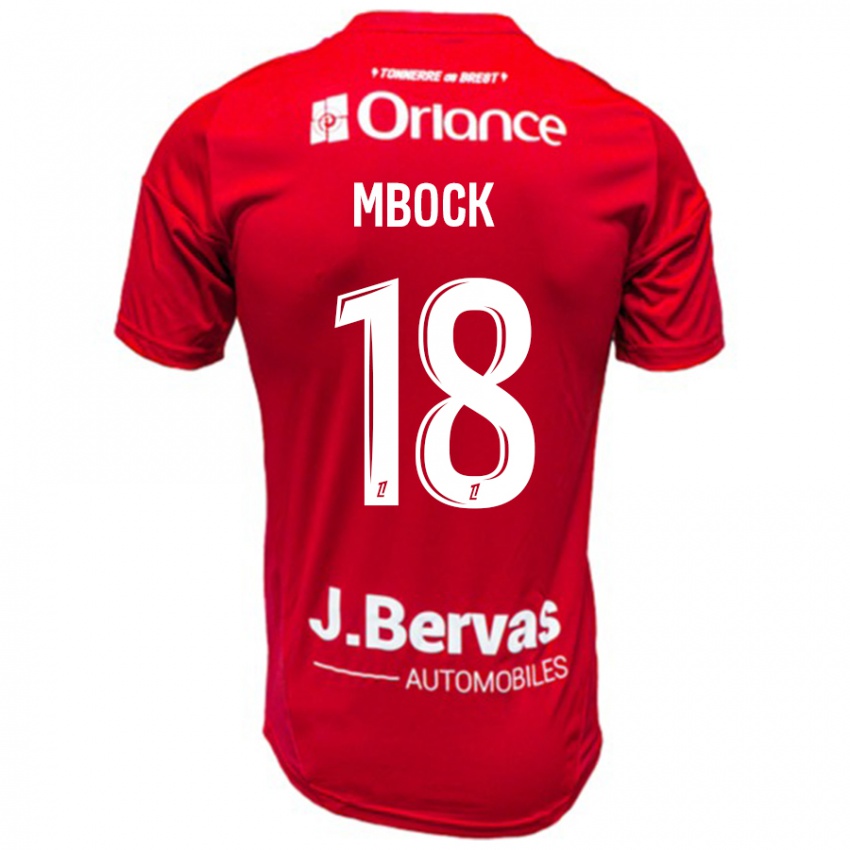 Gyermek Hianga'a Mbock #18 Piros Fehér Hazai Jersey 2024/25 Mez Póló Ing