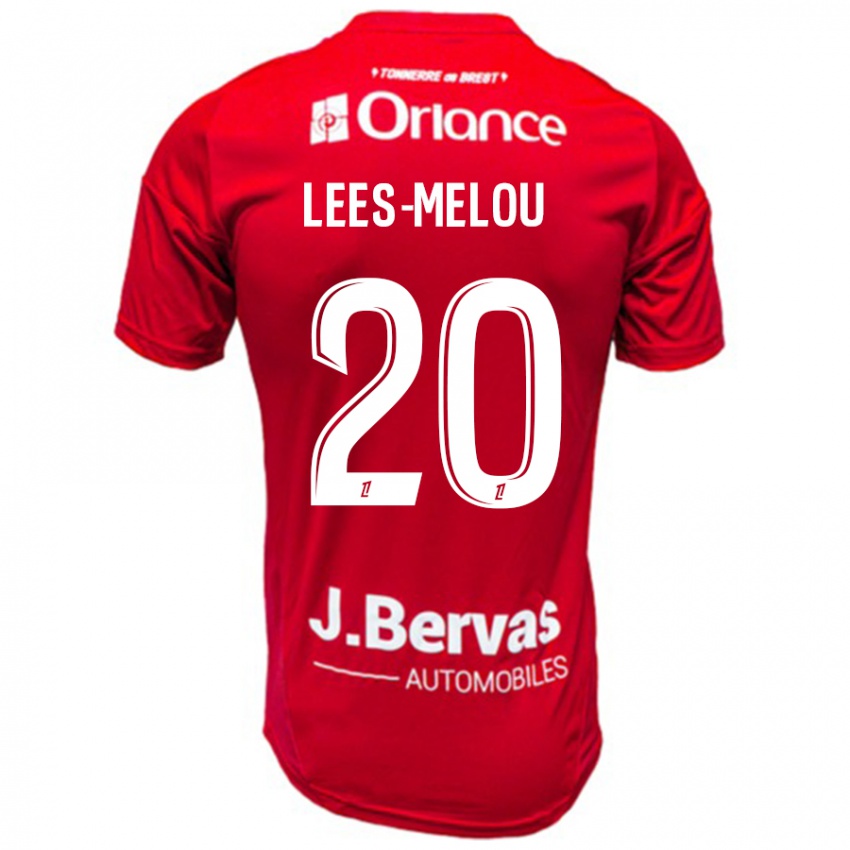 Gyermek Pierre Lees-Melou #20 Piros Fehér Hazai Jersey 2024/25 Mez Póló Ing