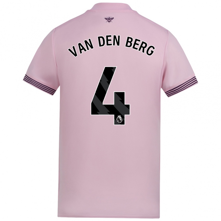 Gyermek Sepp Van Den Berg #4 Rózsaszín Idegenbeli Jersey 2024/25 Mez Póló Ing