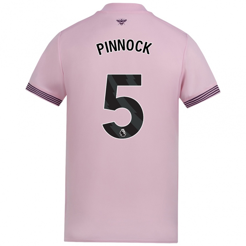 Gyermek Ethan Pinnock #5 Rózsaszín Idegenbeli Jersey 2024/25 Mez Póló Ing