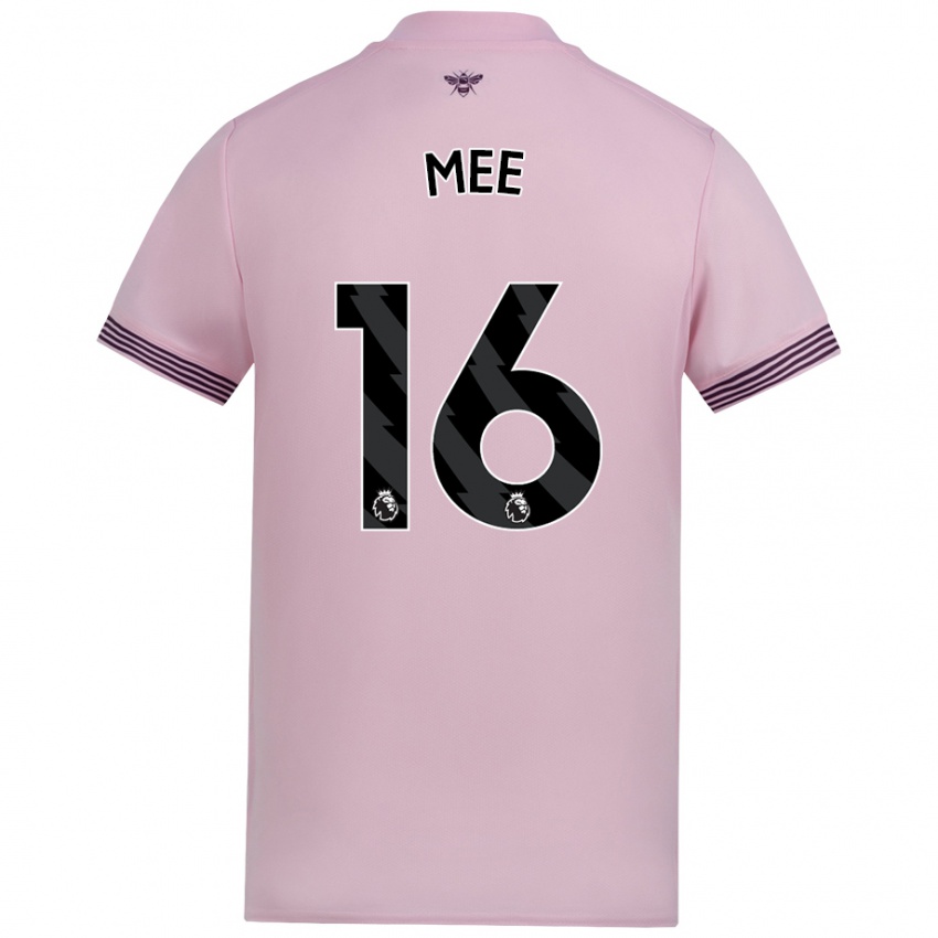 Gyermek Ben Mee #16 Rózsaszín Idegenbeli Jersey 2024/25 Mez Póló Ing