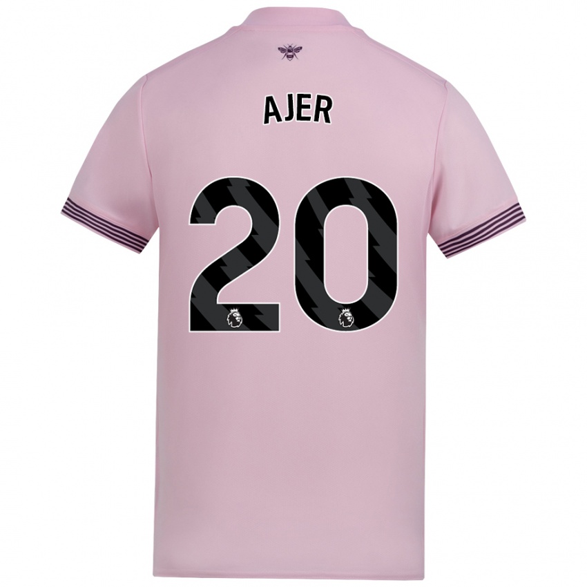 Gyermek Kristoffer Ajer #20 Rózsaszín Idegenbeli Jersey 2024/25 Mez Póló Ing