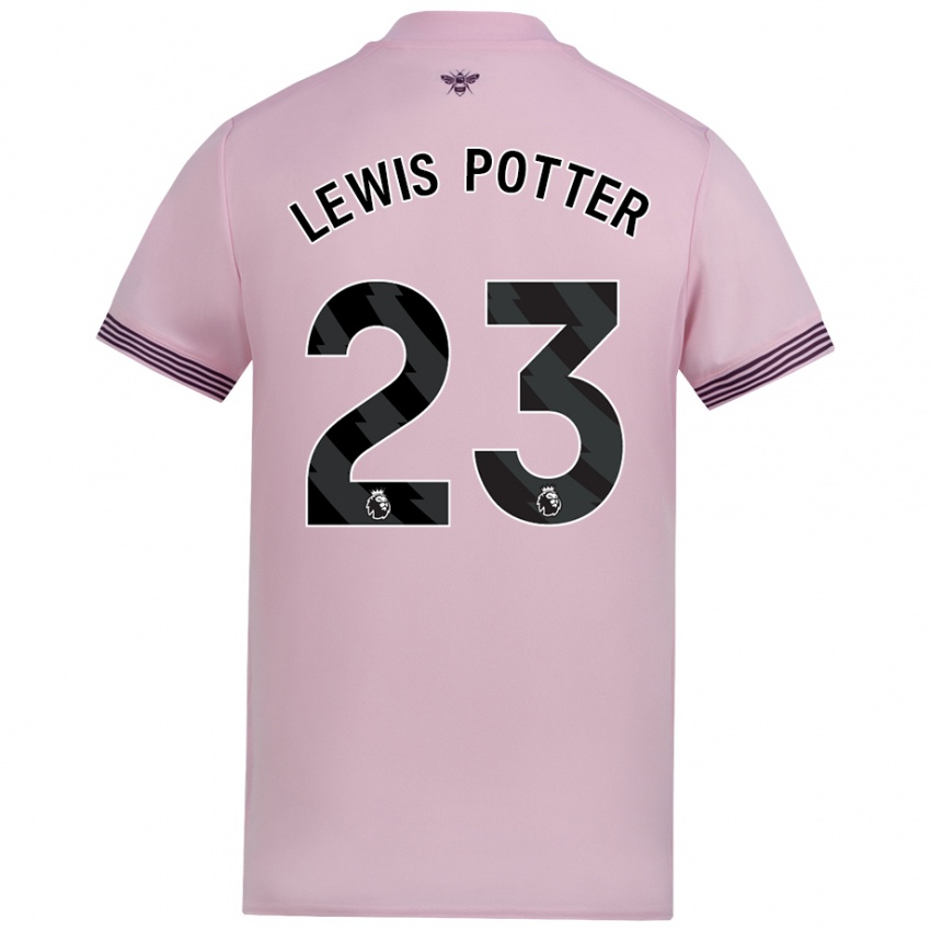 Gyermek Keane Lewis-Potter #23 Rózsaszín Idegenbeli Jersey 2024/25 Mez Póló Ing