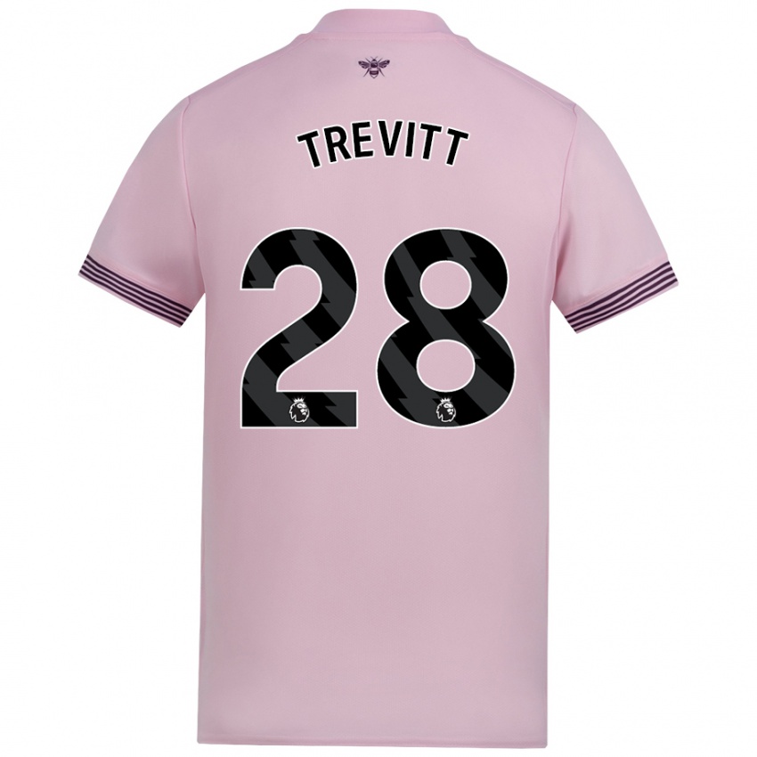 Gyermek Ryan Trevitt #28 Rózsaszín Idegenbeli Jersey 2024/25 Mez Póló Ing