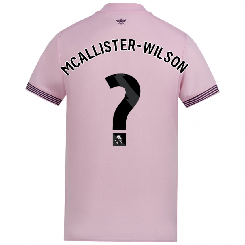 Gyermek Zack Mcallister-Wilson #0 Rózsaszín Idegenbeli Jersey 2024/25 Mez Póló Ing