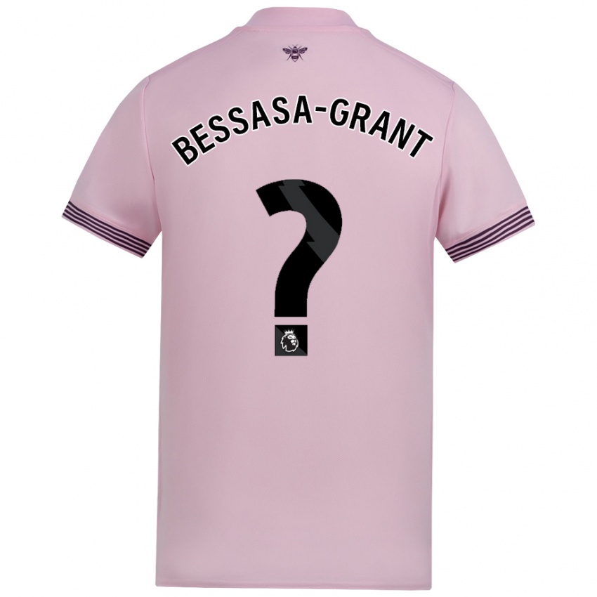 Gyermek Mekhai Bessasa-Grant #0 Rózsaszín Idegenbeli Jersey 2024/25 Mez Póló Ing