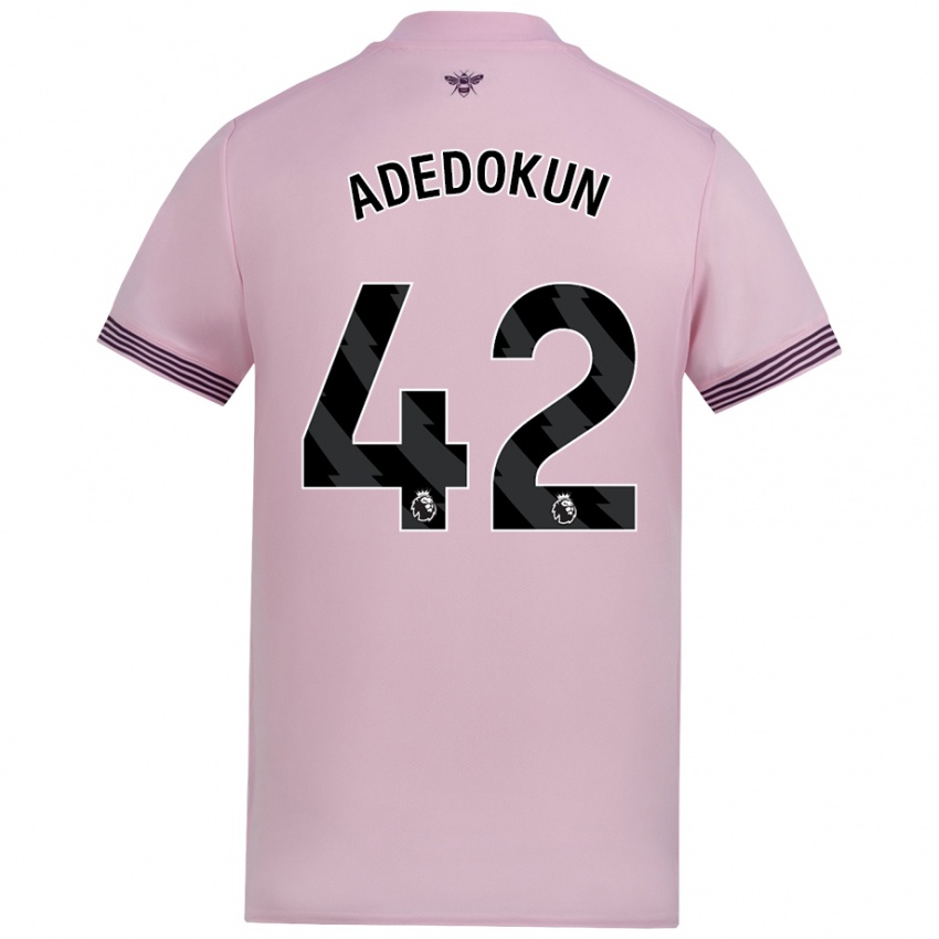 Gyermek Val Adedokun #42 Rózsaszín Idegenbeli Jersey 2024/25 Mez Póló Ing