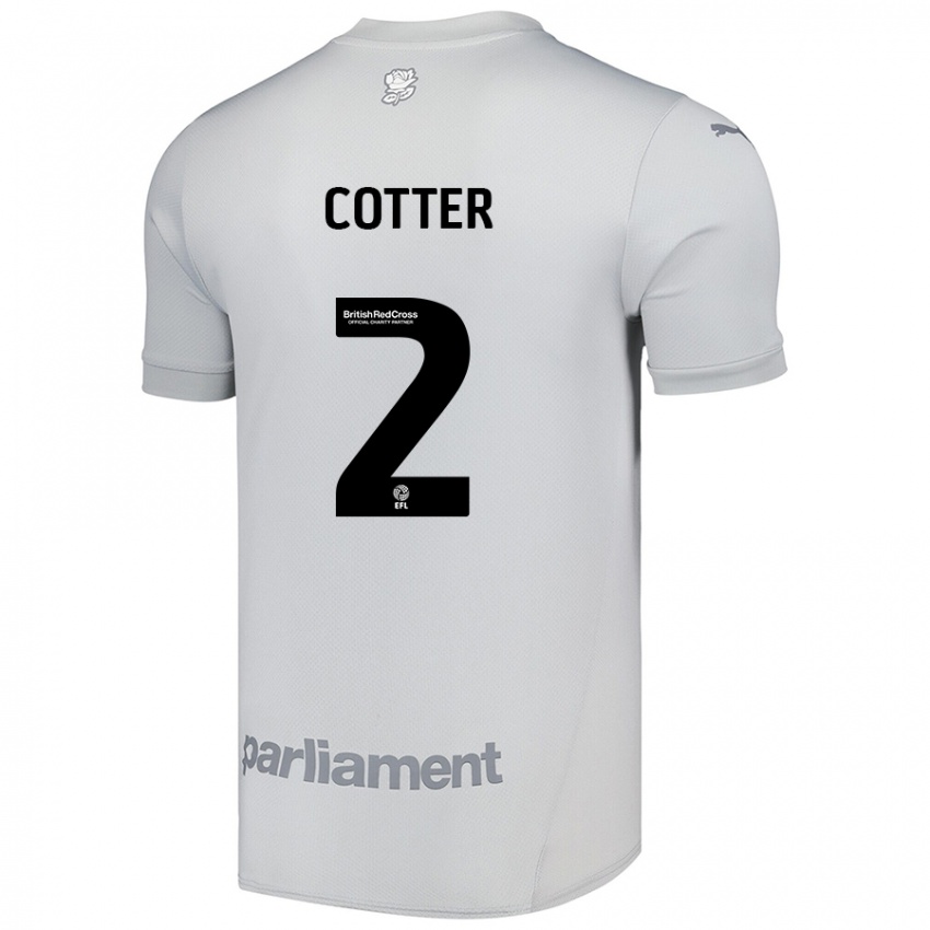 Gyermek Barry Cotter #2 Ezüstszürke Idegenbeli Jersey 2024/25 Mez Póló Ing