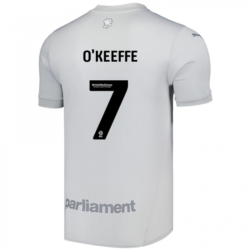 Gyermek Corey O'keeffe #7 Ezüstszürke Idegenbeli Jersey 2024/25 Mez Póló Ing