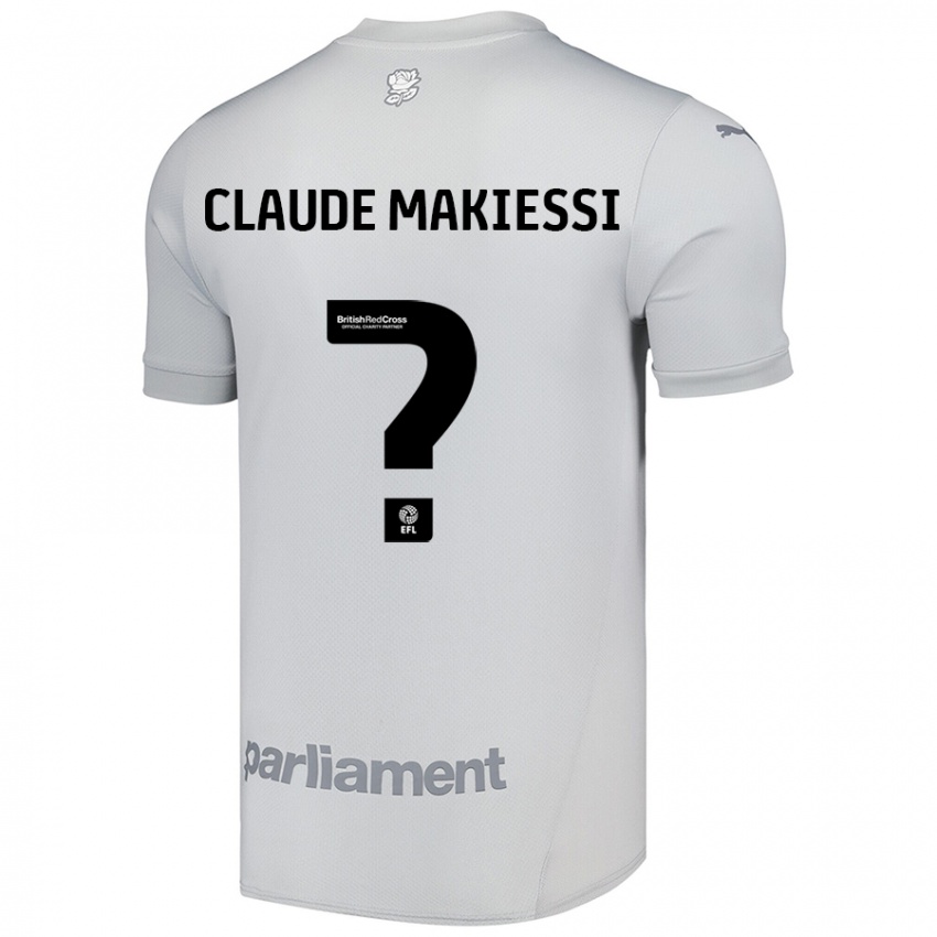 Gyermek Jean Claude Makiessi #0 Ezüstszürke Idegenbeli Jersey 2024/25 Mez Póló Ing