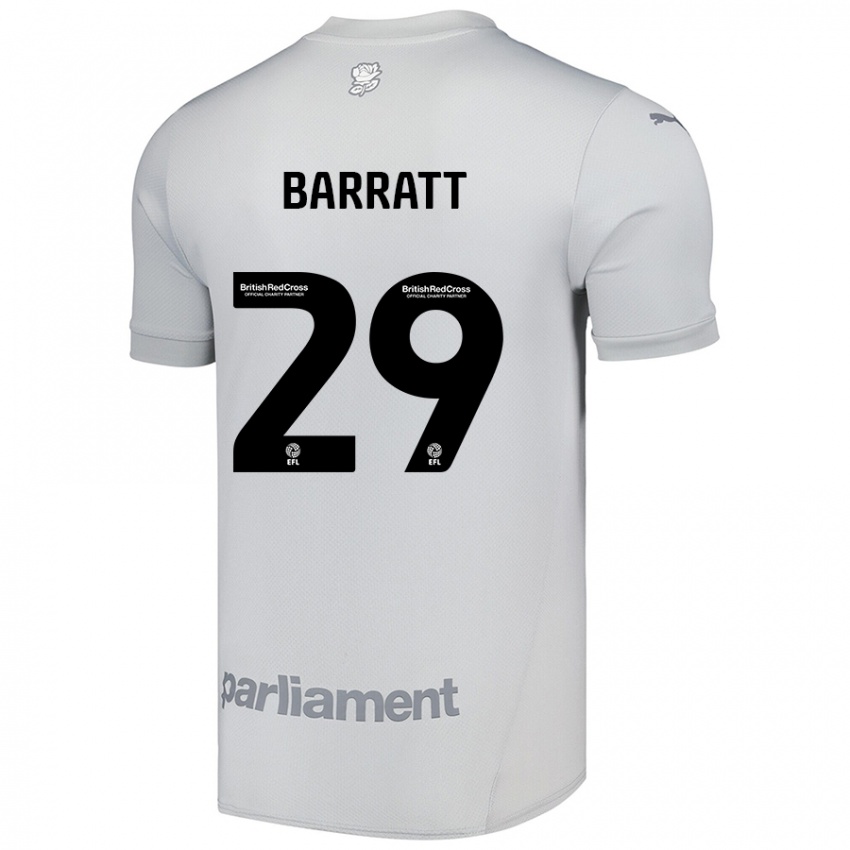 Gyermek Connor Barratt #29 Ezüstszürke Idegenbeli Jersey 2024/25 Mez Póló Ing