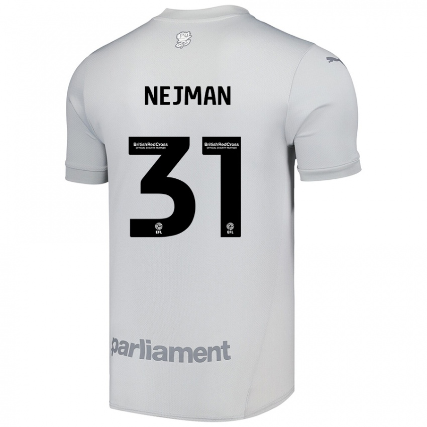 Gyermek Harrison Nejman #31 Ezüstszürke Idegenbeli Jersey 2024/25 Mez Póló Ing