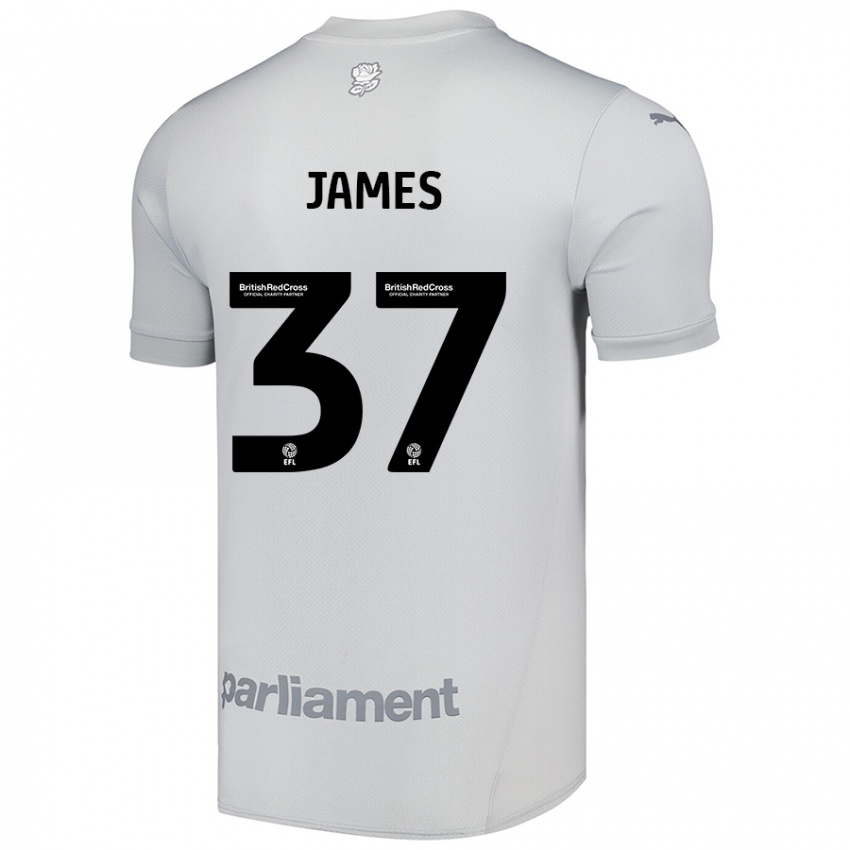 Gyermek Nathan James #37 Ezüstszürke Idegenbeli Jersey 2024/25 Mez Póló Ing