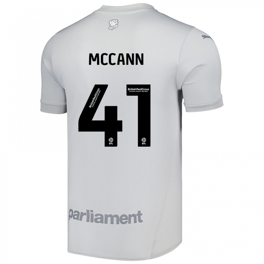 Gyermek Bayley Mccann #41 Ezüstszürke Idegenbeli Jersey 2024/25 Mez Póló Ing