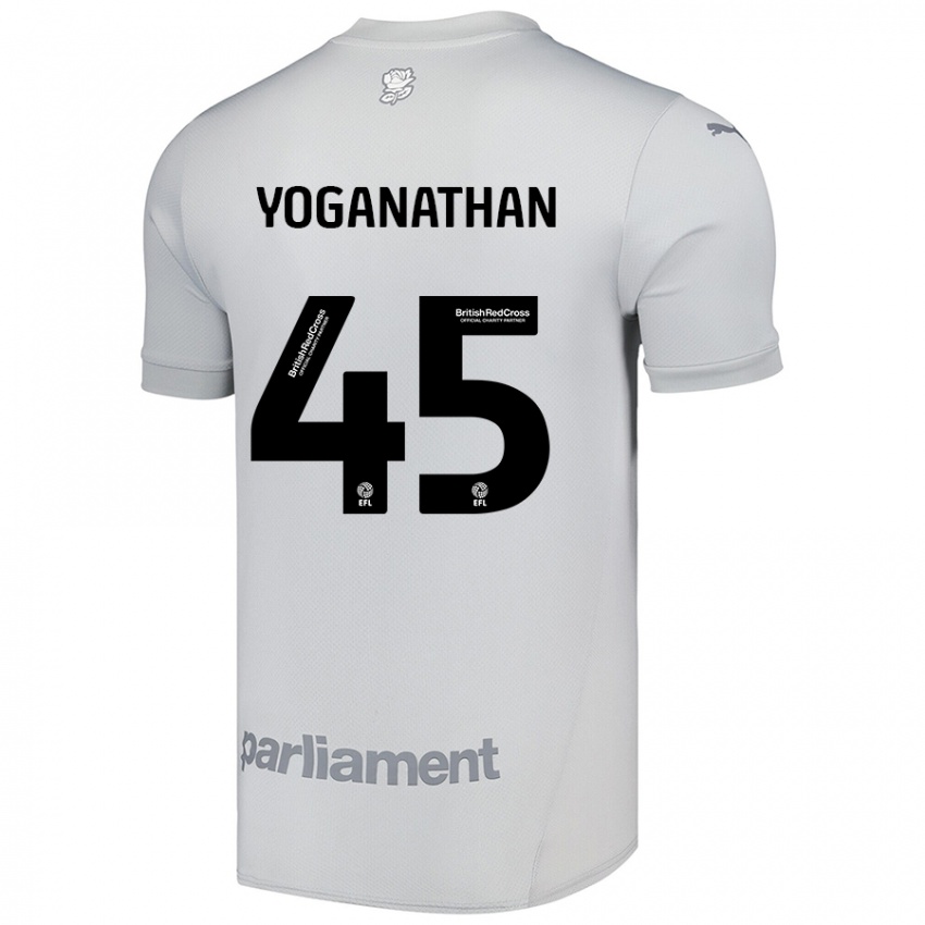 Gyermek Vimal Yoganathan #45 Ezüstszürke Idegenbeli Jersey 2024/25 Mez Póló Ing