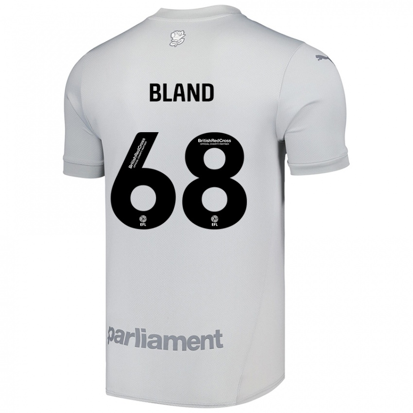 Gyermek Jonathan Bland #68 Ezüstszürke Idegenbeli Jersey 2024/25 Mez Póló Ing