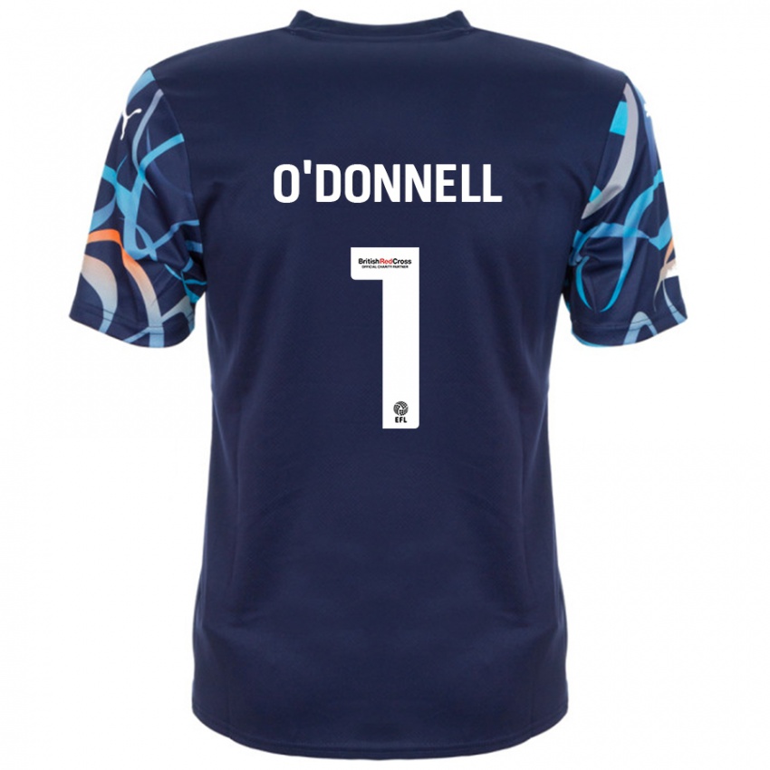 Gyermek Richard O'donnell #1 Sötétkék Idegenbeli Jersey 2024/25 Mez Póló Ing