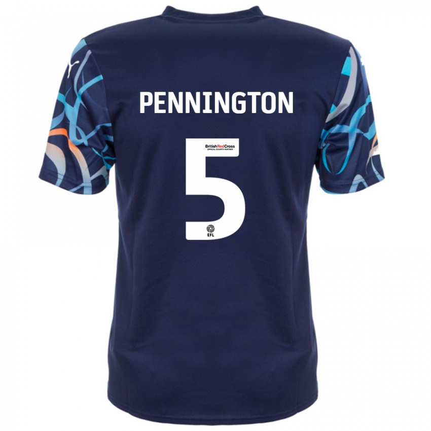 Gyermek Matthew Pennington #5 Sötétkék Idegenbeli Jersey 2024/25 Mez Póló Ing